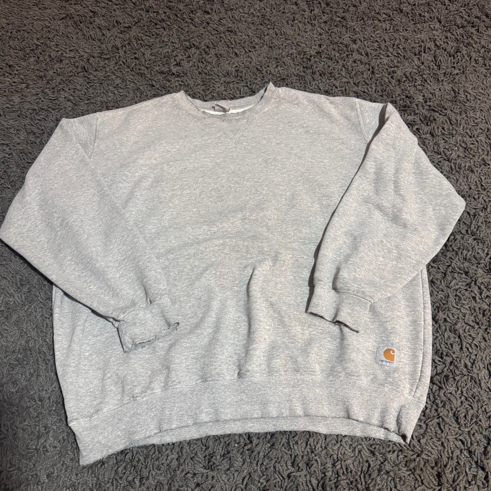 Carhartt XL Gray Sweatshirt Mens Crewneck Pullover Workwear‎ Casual